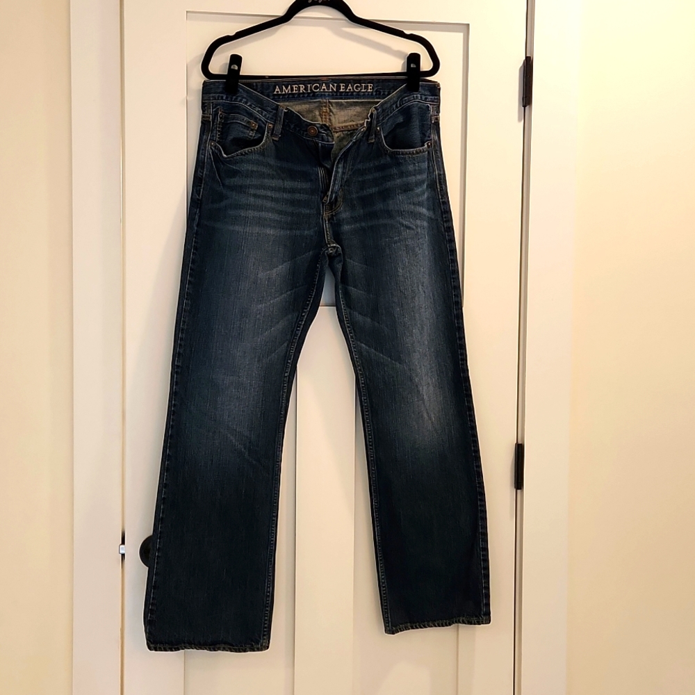 Men's American Eagle original boot medium wash jeans, Size 34/32
